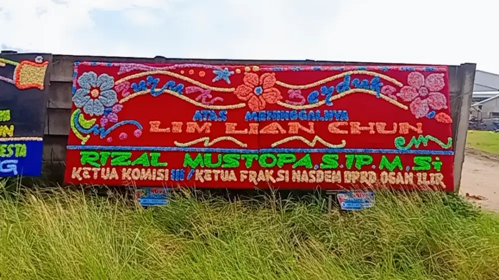 Karangan bunga ucapan