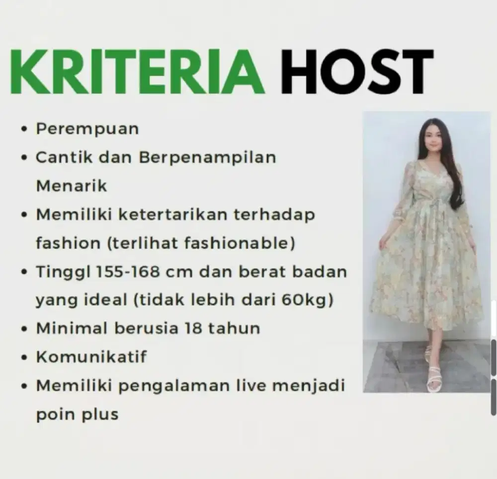 Lowongan Kerja Host Live