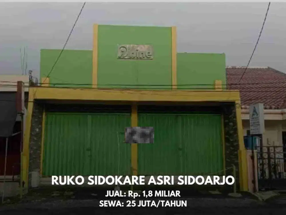 RUKO STRATEGIS SIDOKARE ASRI SIDOARJO