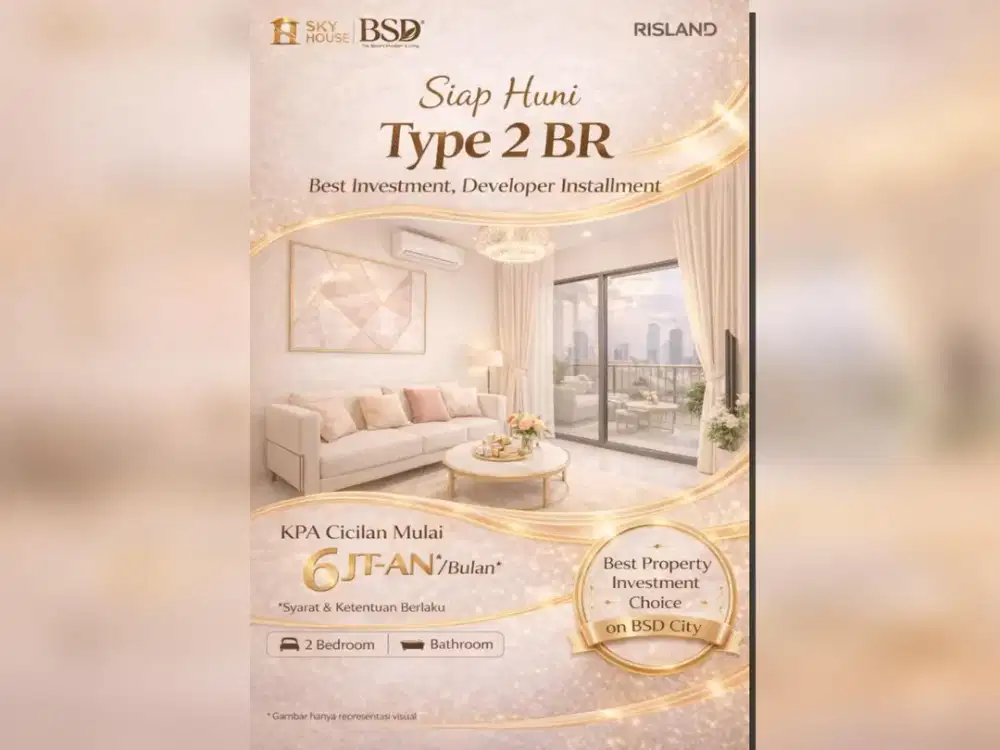 Apartemen Siap Huni BSD City – 2BR Murah Cicilan 6 JT-an!