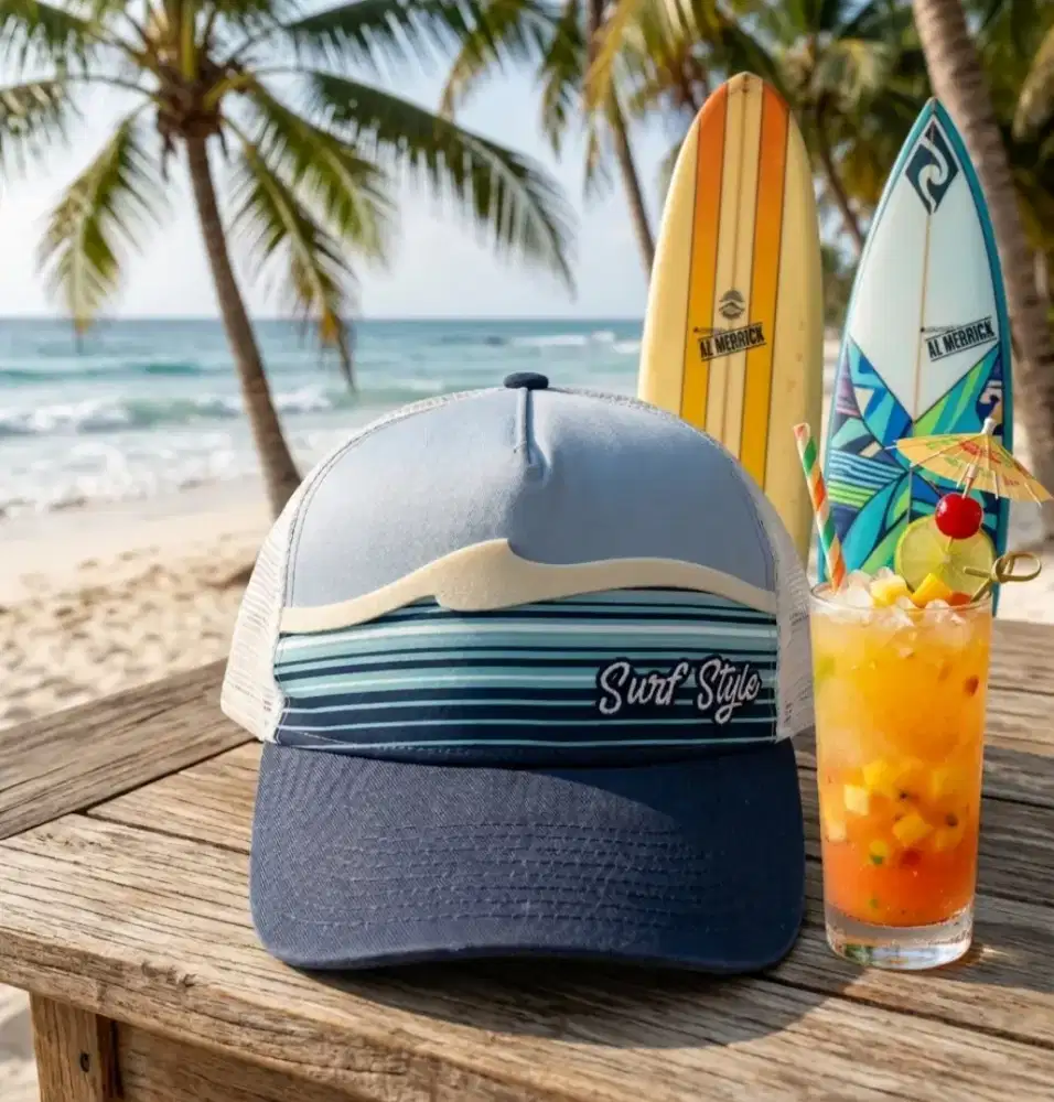 Topi Trucker Surfing The Game Original Second Warna Putih