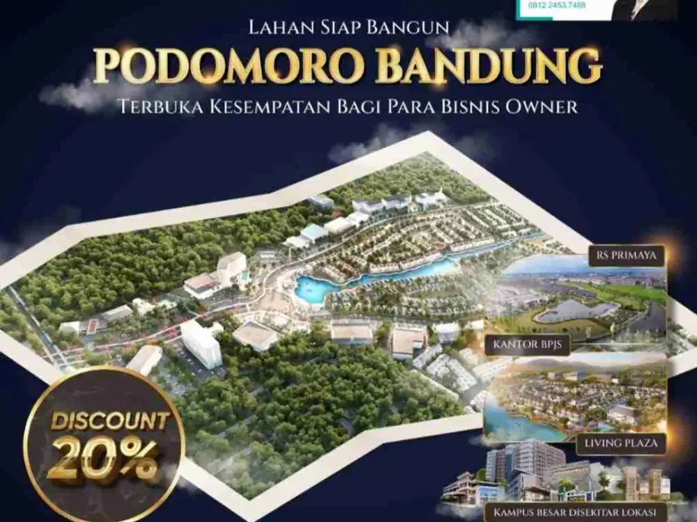 Kavling Komersial per m2 Jual dan Sewa Negotible terbatas kawasan Bisnis Bandung Selatan dekat Stt Telkom