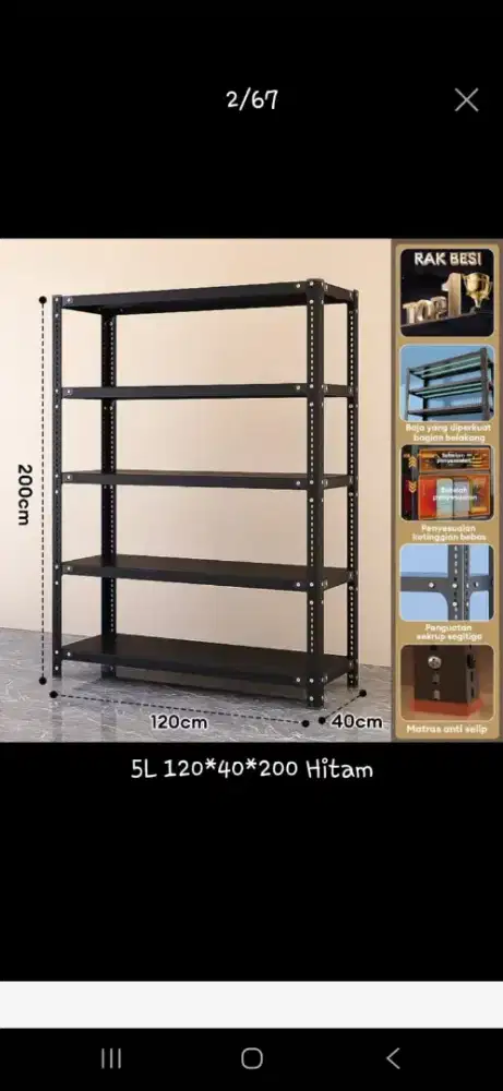 Rak besi murah 250k