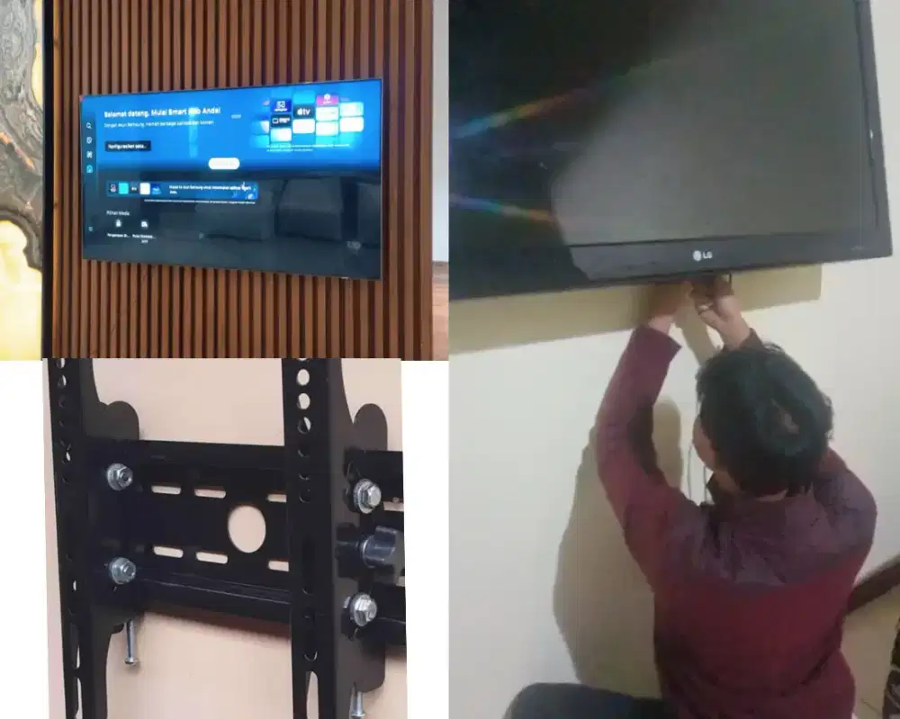 Braket +pasang atau jasa pasang terima rapih breket bracket led tv