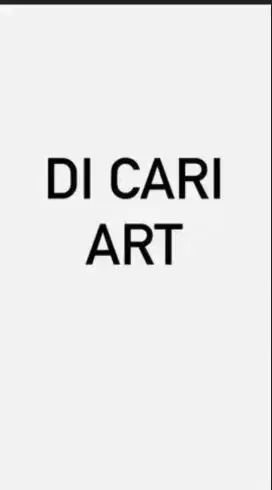 Dicari ART Pengganti Untuk 2 Minggu