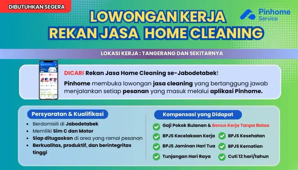 Dibutuhkan jasa home cleaning sejabodetabek