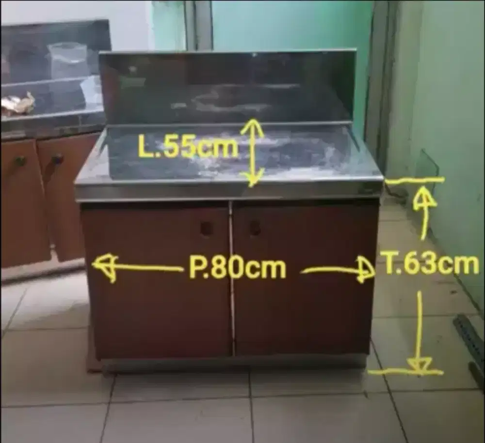 meja kompor merk royal stsinless steel
