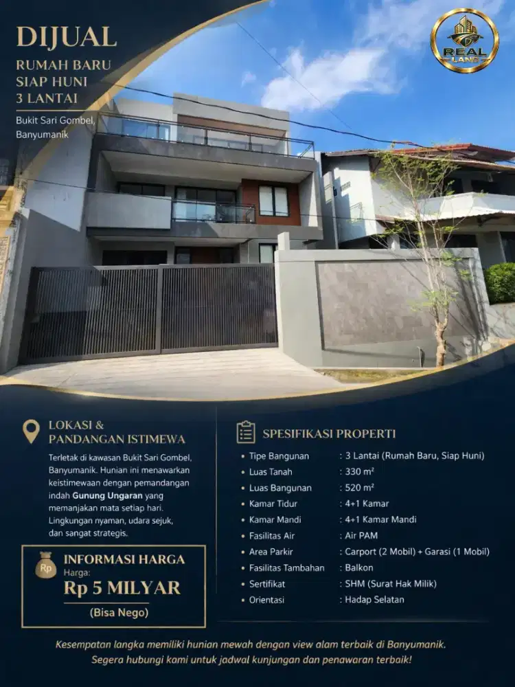 RUMAH MEWAH DI GOMBEL BANYUMANIK BUKIT SARI SEMARANG