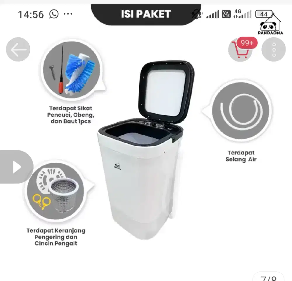 Mesin cuci mini merk panda oma