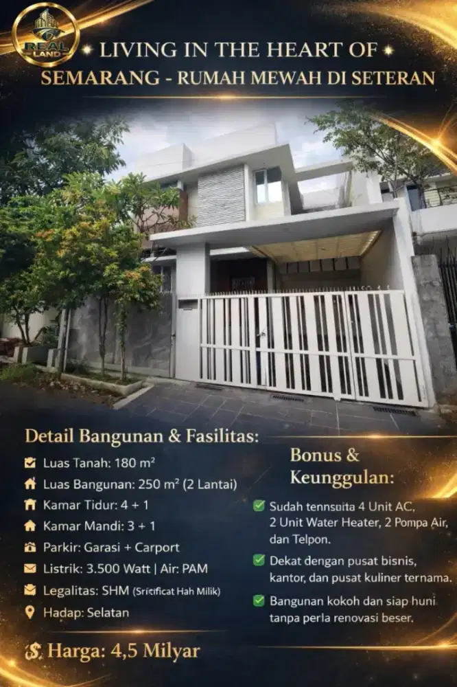 RUMAH MEWAH DIJUAL DAERAH SETERAN KOTA SEMARANG