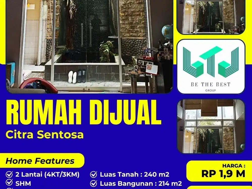 HOOK – HARGA MURAH!! DIJUAL RUMAH DI PERUM CITRA SENTOSA LAKARSANTRI SURABAYA BARAT