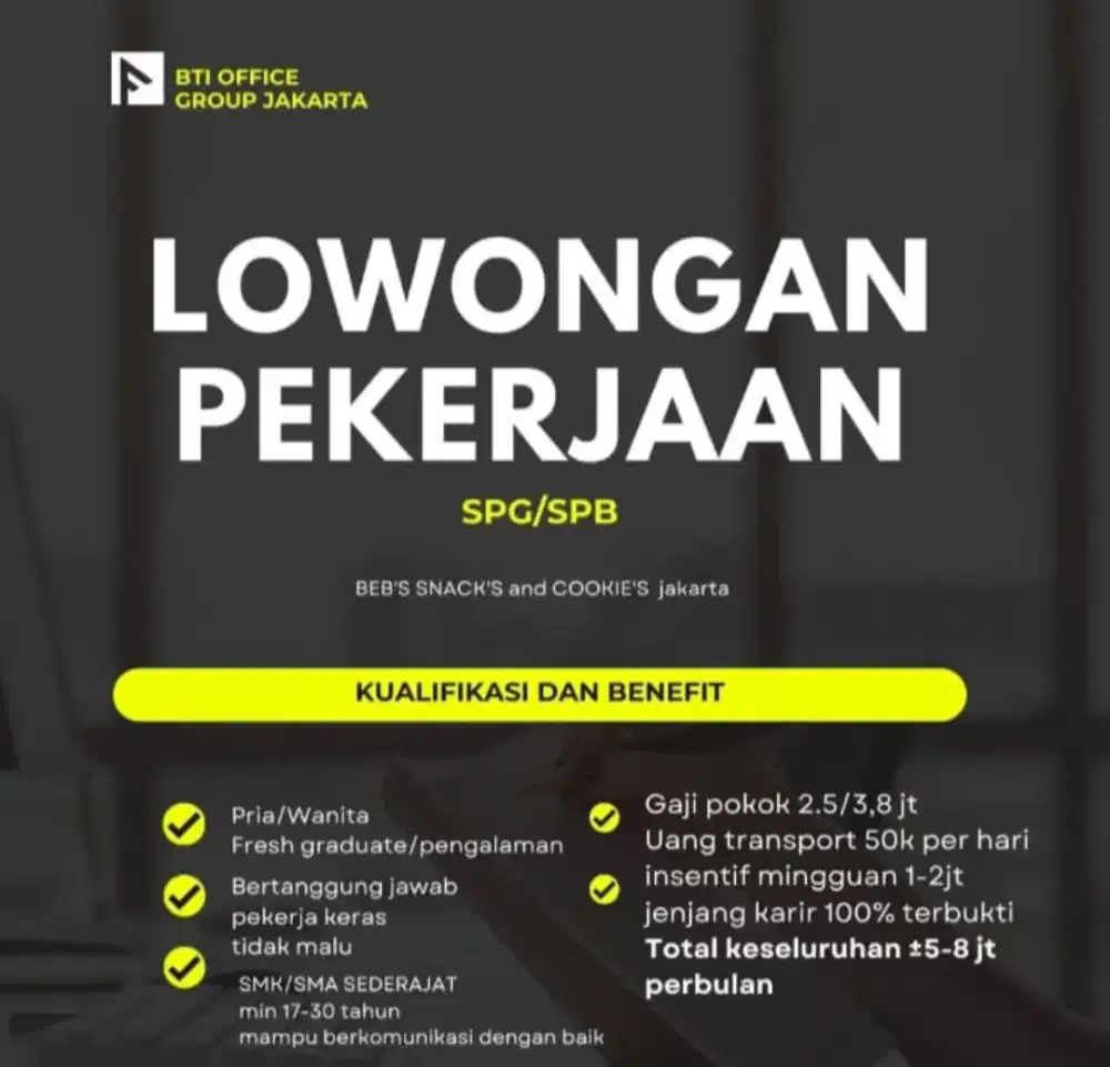 Info loker Jabodetabek