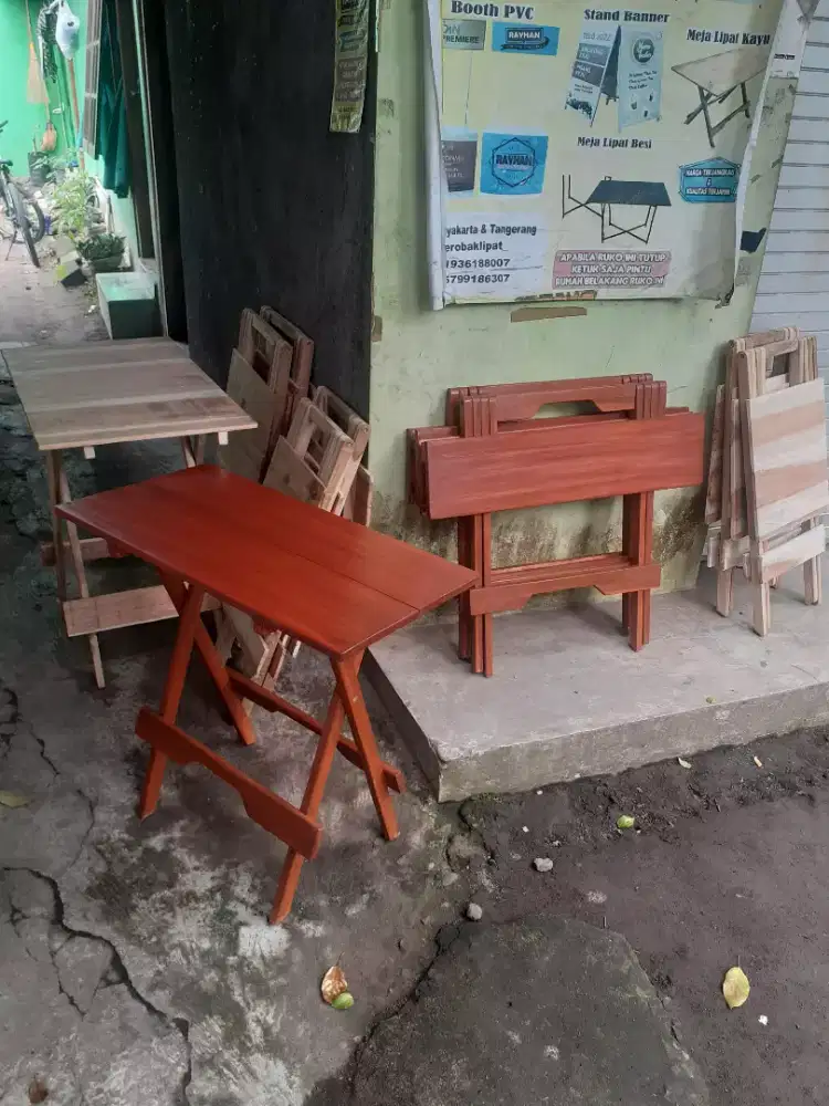 Meja lipat kayu multyi fungsi bisa cod