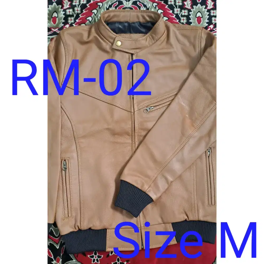Jaket Kulit Pria Model Rip-Jaket Kulit Bomber Size M dan L