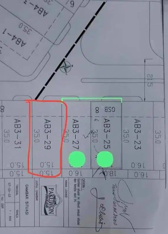 Dijual Tanah Termurah Kavling Imperial Golf Pakuwon Indah AB3