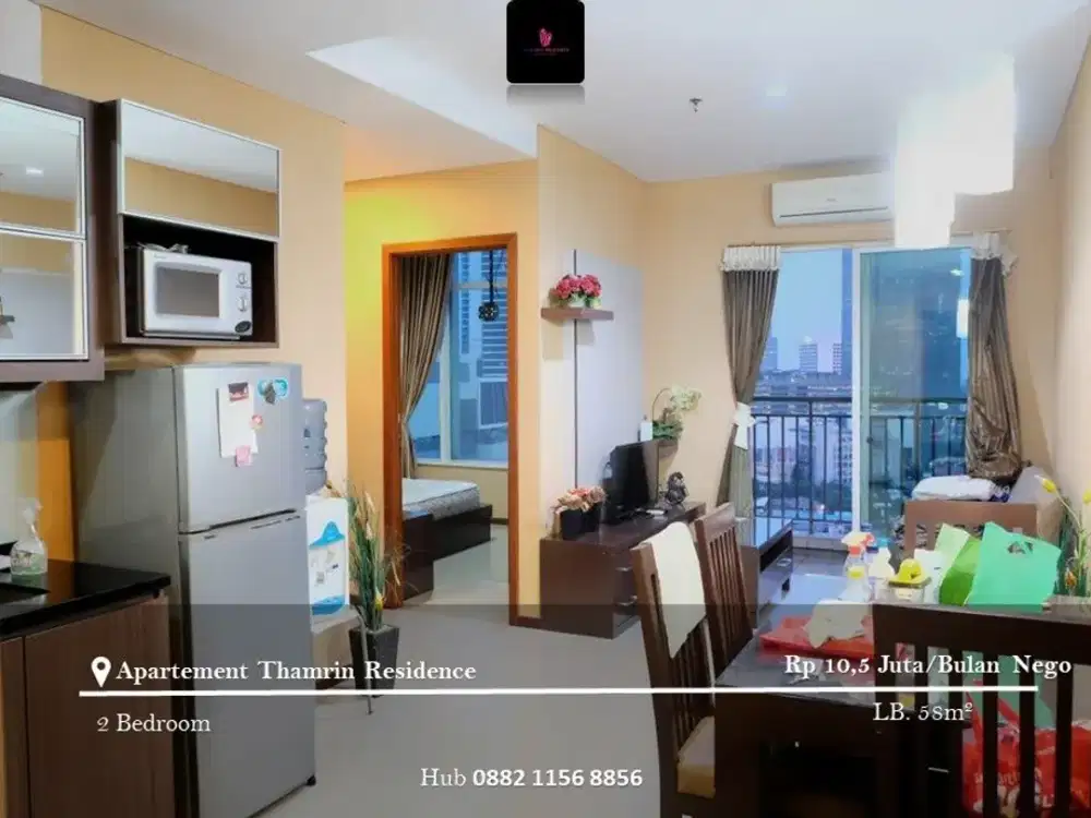 Disewakan Apartement Thamrin Residence Low Floor 2BR Full Furnished