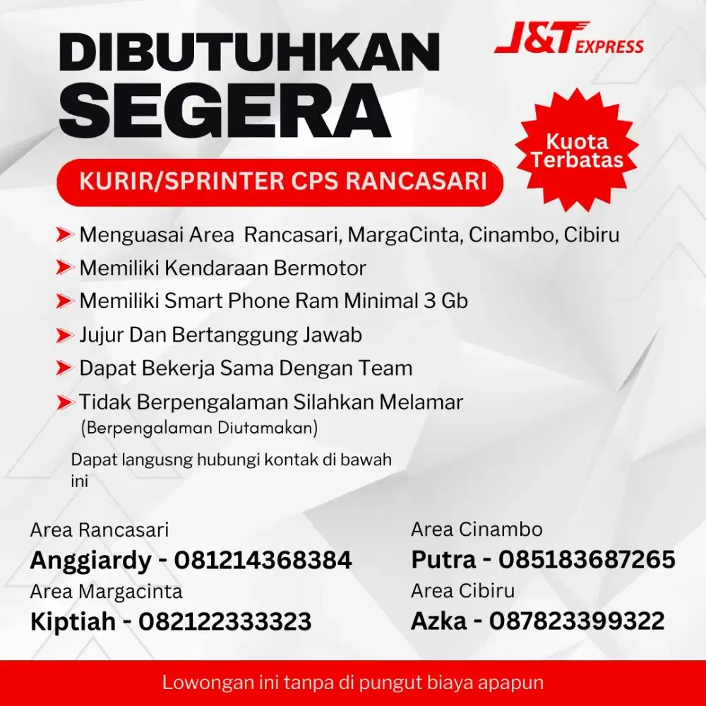Loker sebagai kurir/sales