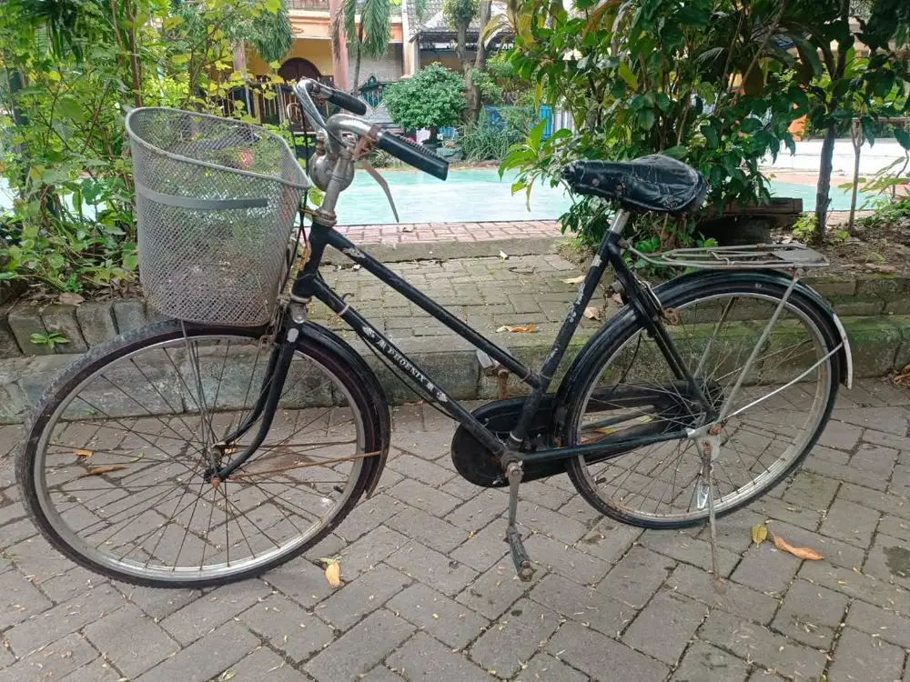 Sepeda jadul kuno phoenix cewek keranjang made in china murah meriah