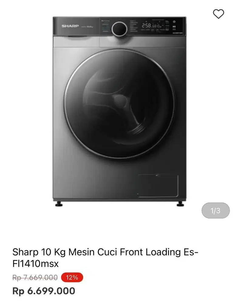 WM FRONT LOAD SHARP 10kg