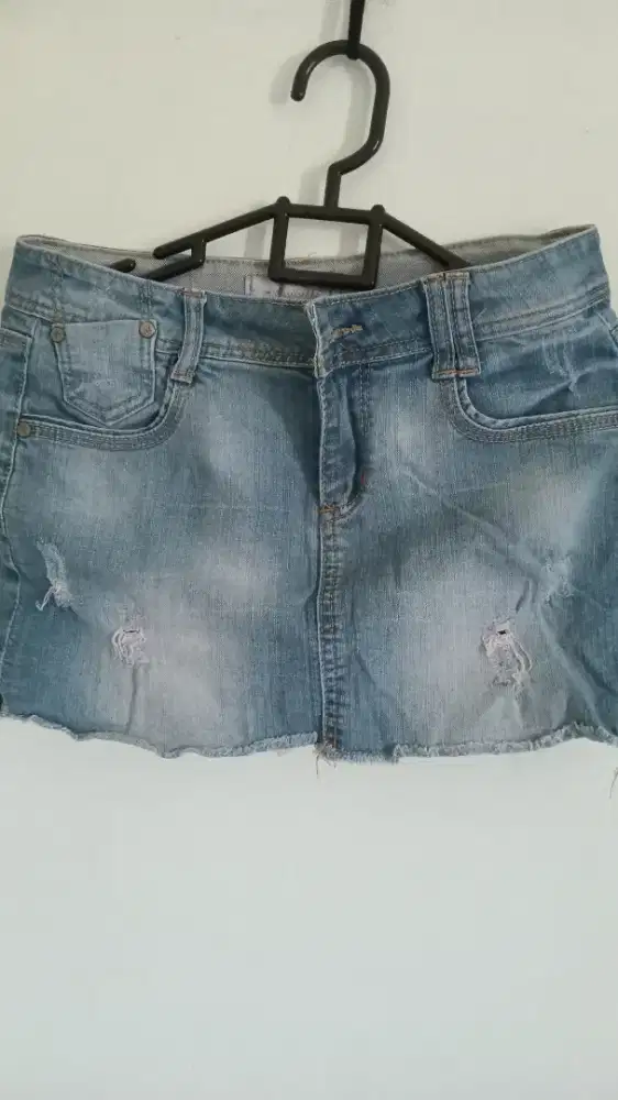 Djual rok pendek bahan jeans
