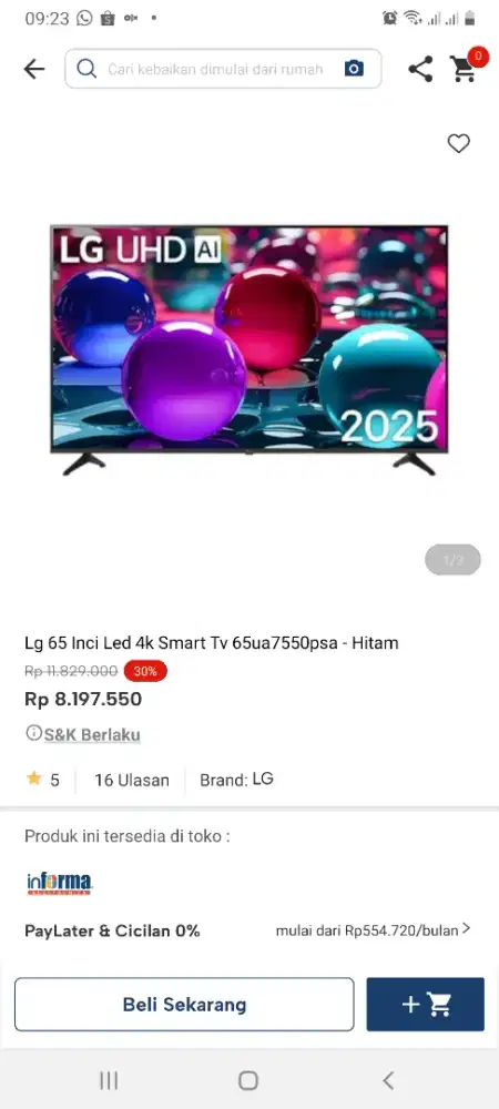 Lg smart tv 65inch