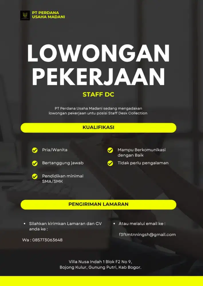 LOWONGAN PEKERJAAN