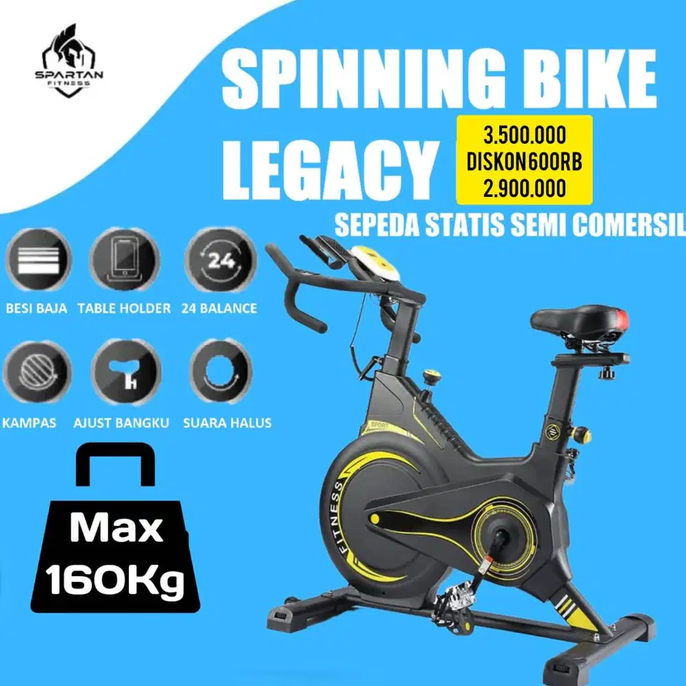 Sepeda Fitness Untuk Rumahan Semi Komersil Spinning Bike Legacy Lion