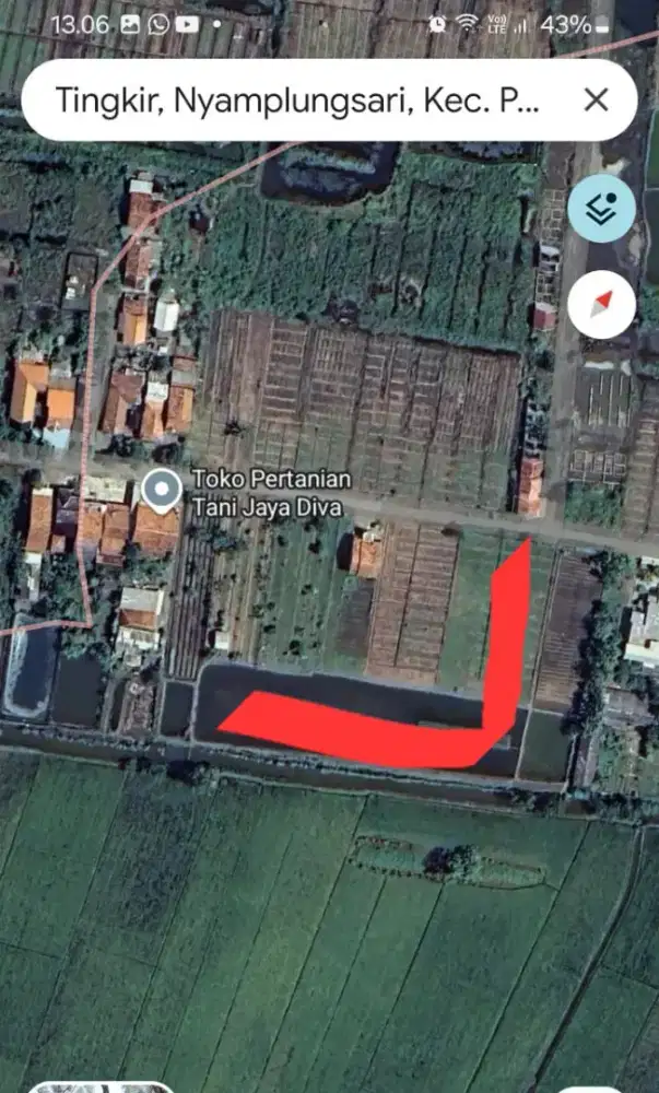 Di Jual Tanah Darat Dan Tambak ( Tanah A1 )