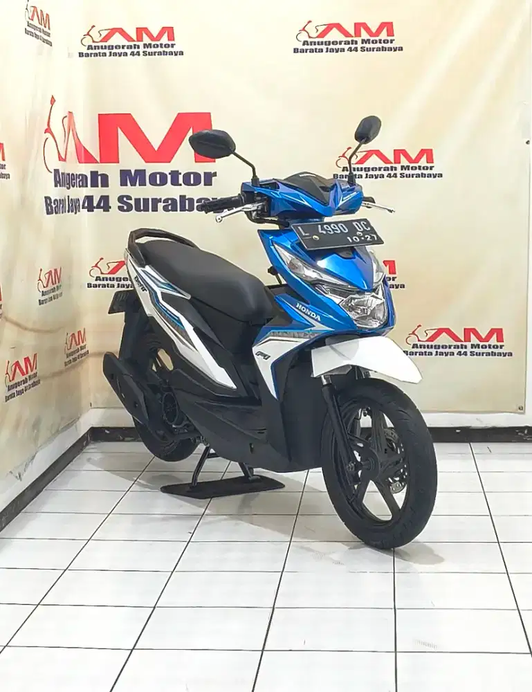 Ready Honda Beat Eco Iss Tahun 2017 Biru Putih