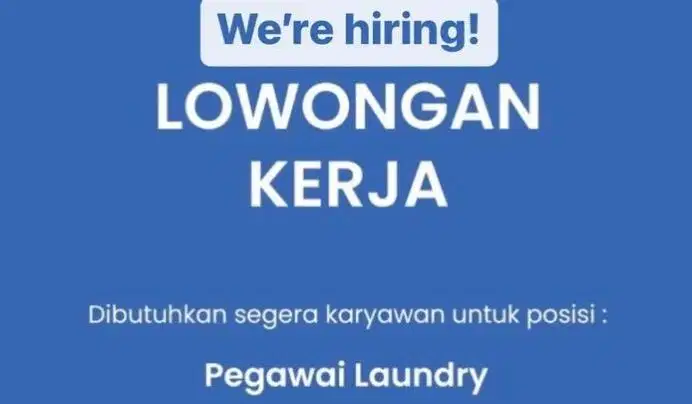 lowongan kerja pegawai laundry