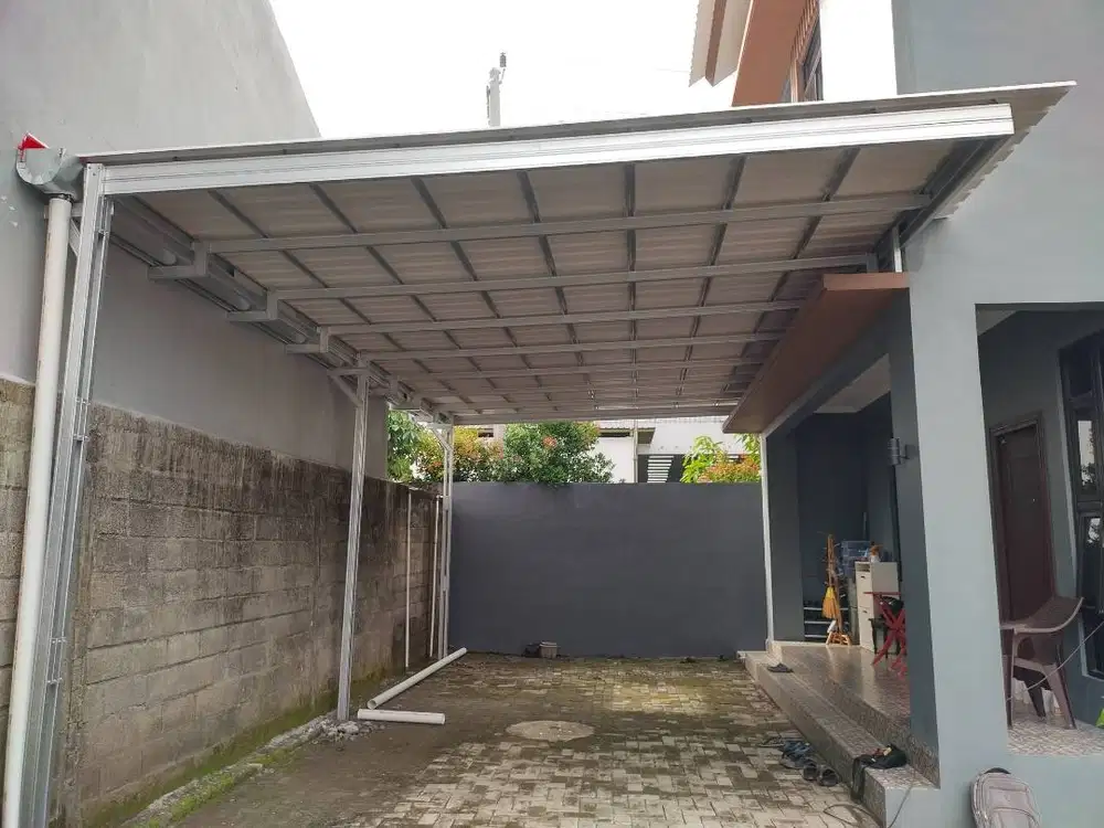 Kanopi Baja Ringan UPVC ALDERON/DRSHIELD Adem, Awet, dan Anti Berisik