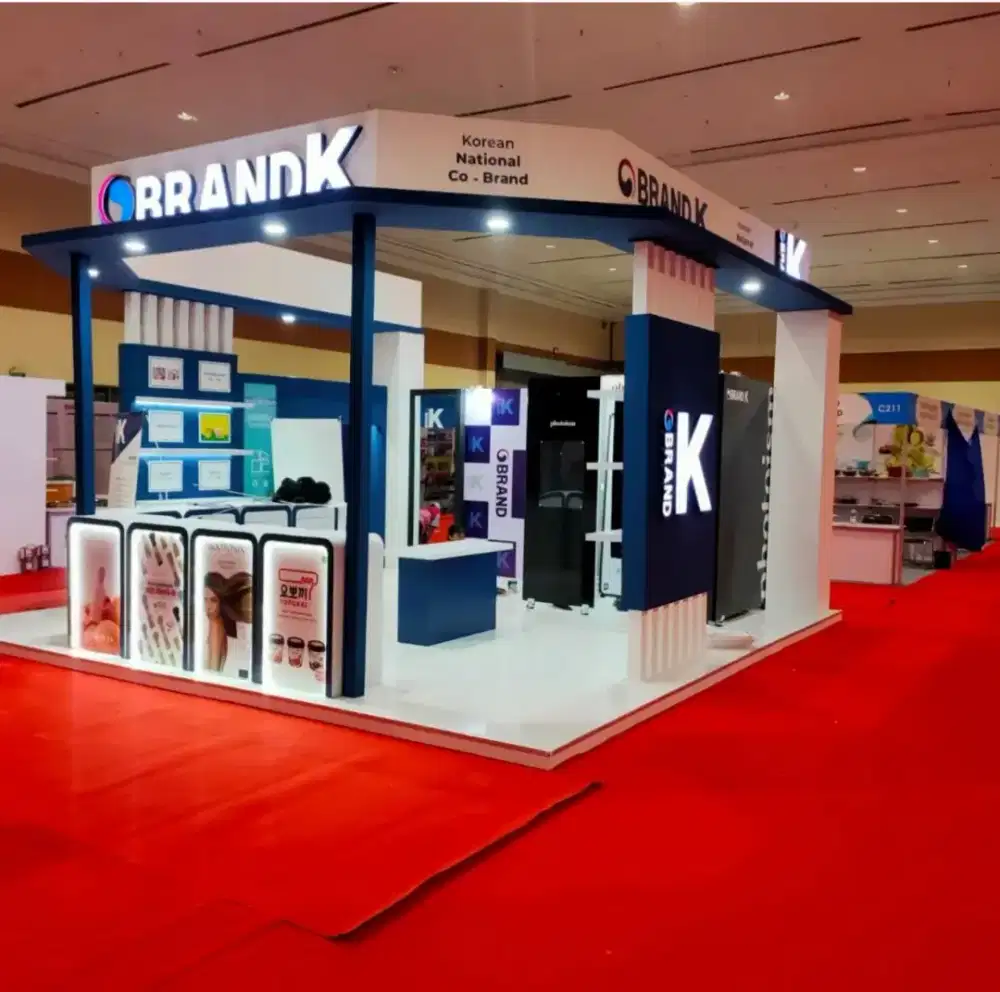 Pembuatan Booth, Interior, Pagar Besi, Kanopi