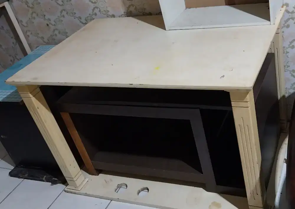 Jual meja ukuran 120x60 cm warna putih