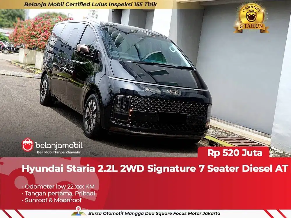 [ GARANSI 5TH ] Hyundai Staria 2.2L 2WD Signature 7 Seater Diesel 2021