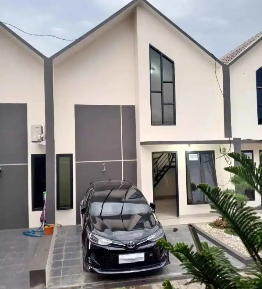 Rumah Scandinavian mezanine harga promo akses mobil 3 menit ke toll