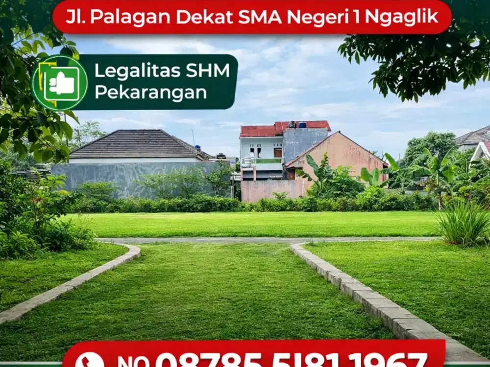 Tanah Pekarangan Jl. Palagan km 11, Lingkungan Perumahan & Pemukiman, udara sejuk asri lingkungan Nasionalis