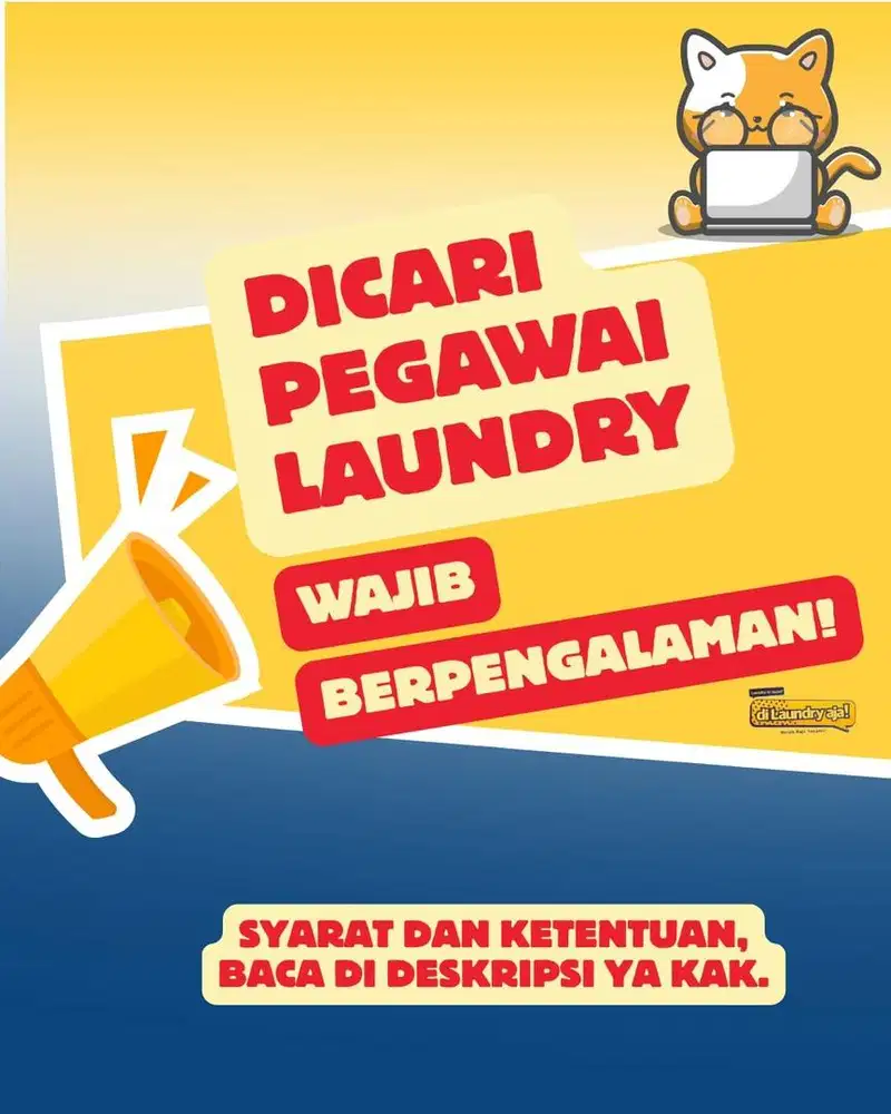 Dicari Karyawan Laundry WAJIB Berpengalaman