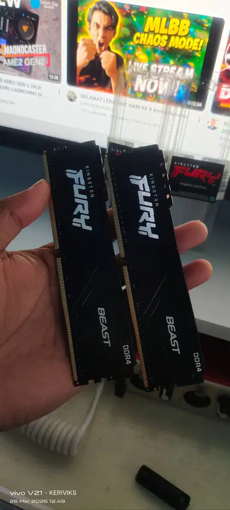 RAM DDR 4 2666Mhz Fury Beast
