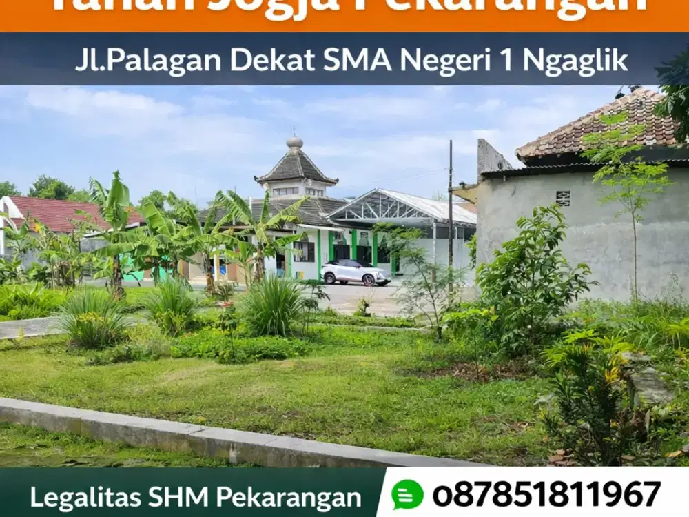 Tanah Pekarangan Jl. Palagan km 11, Lingkungan Perumahan & Pemukiman, udara sejuk asri lingkungan Nasionalis