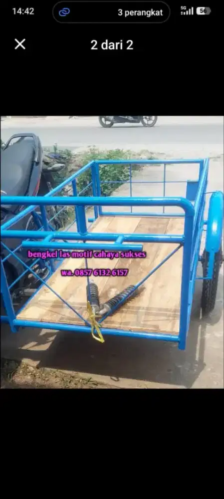 Sasis becak tempahan baru