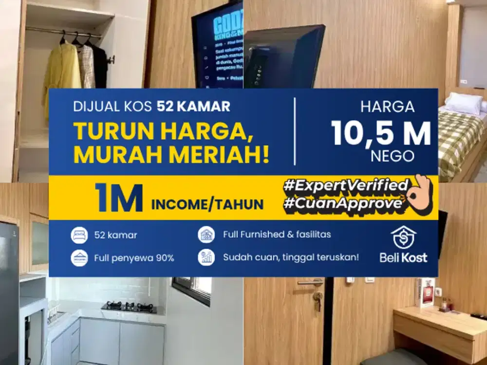 TURUN HARGA KOSAN SURABAYA DEKAT UNAIR INCOME 1M/TAHUN