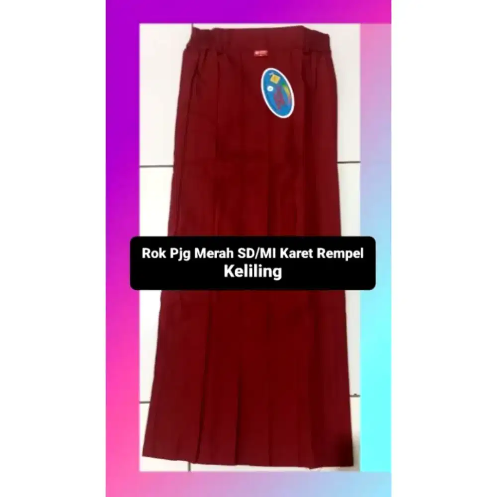 Sale Rok Panjang Merah SD/MI no.5 Rempel Keliling merk semoga sukses