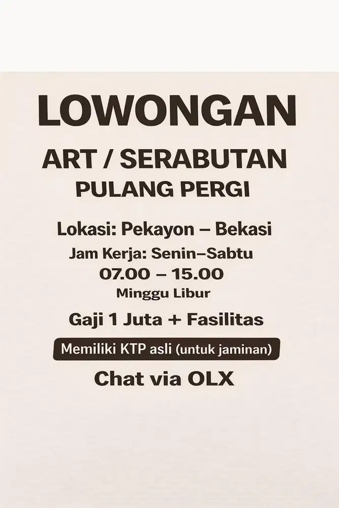 LOWONGAN ART PP SERABUTAN 2026
