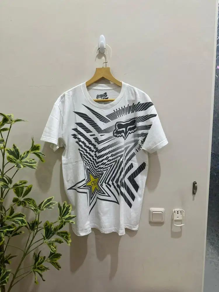 Kaos Vintage Fox Racing RockStar Energy Drink Shirt Original Build Up