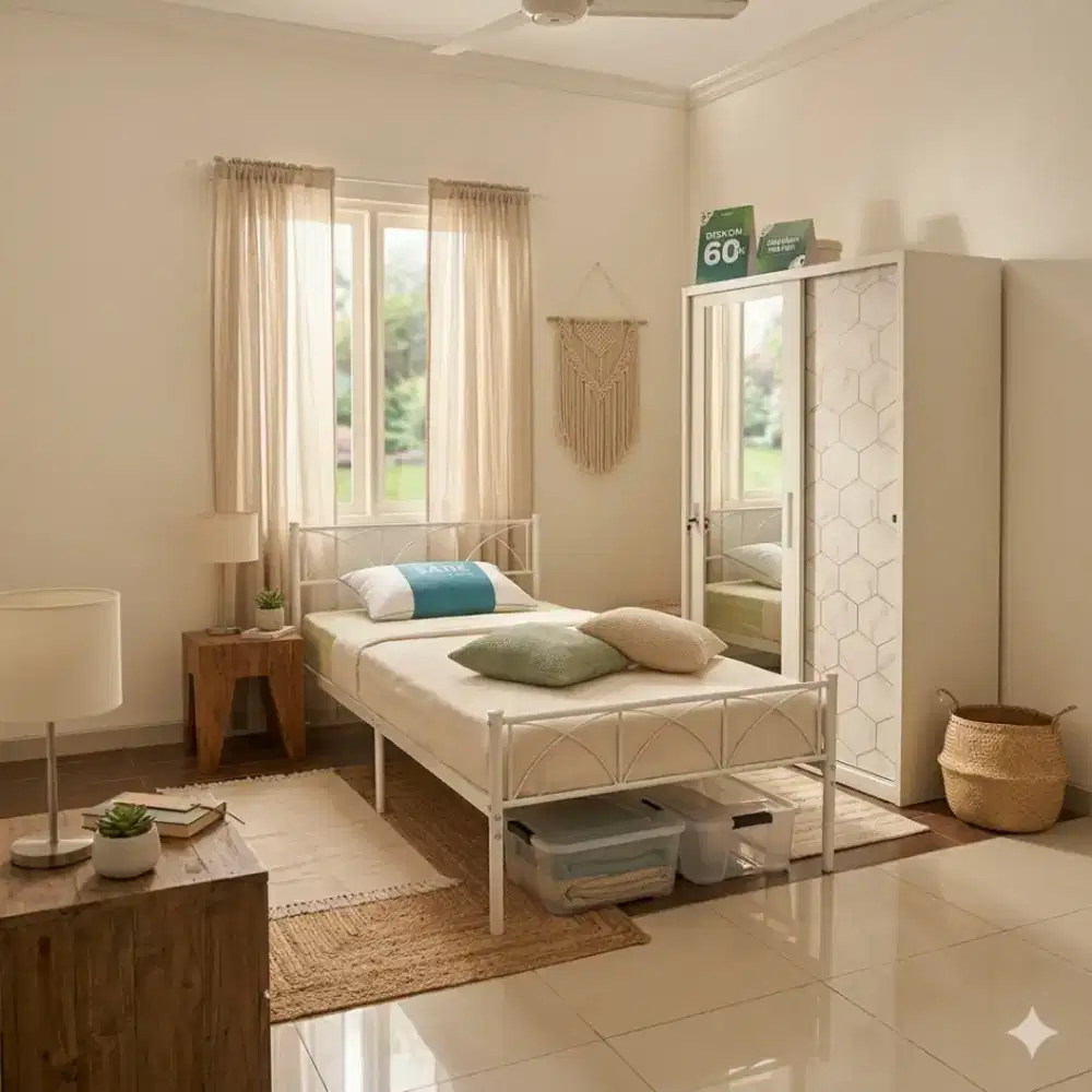 SET RUANG TIDUR BESI