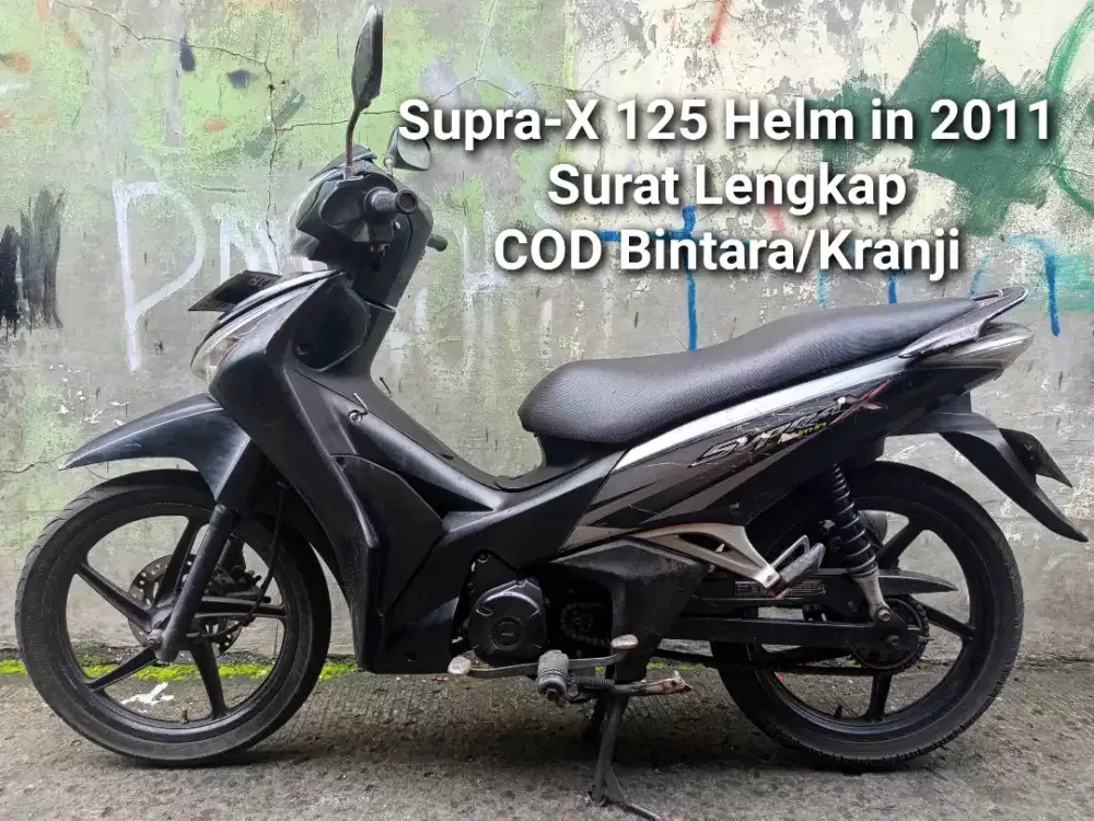 Supra X-125 Helm in 2011 CW SS Lengkap plat B pajak off nov 22