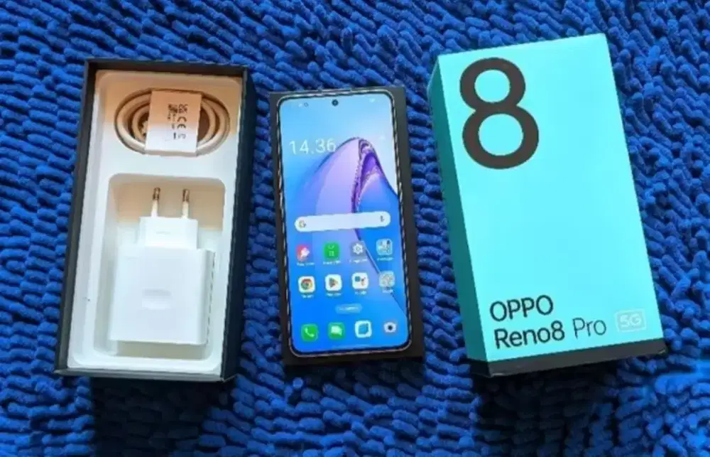 Oppo Reno 8pro 5G fullset mulus segel bonus silikon 6 biji