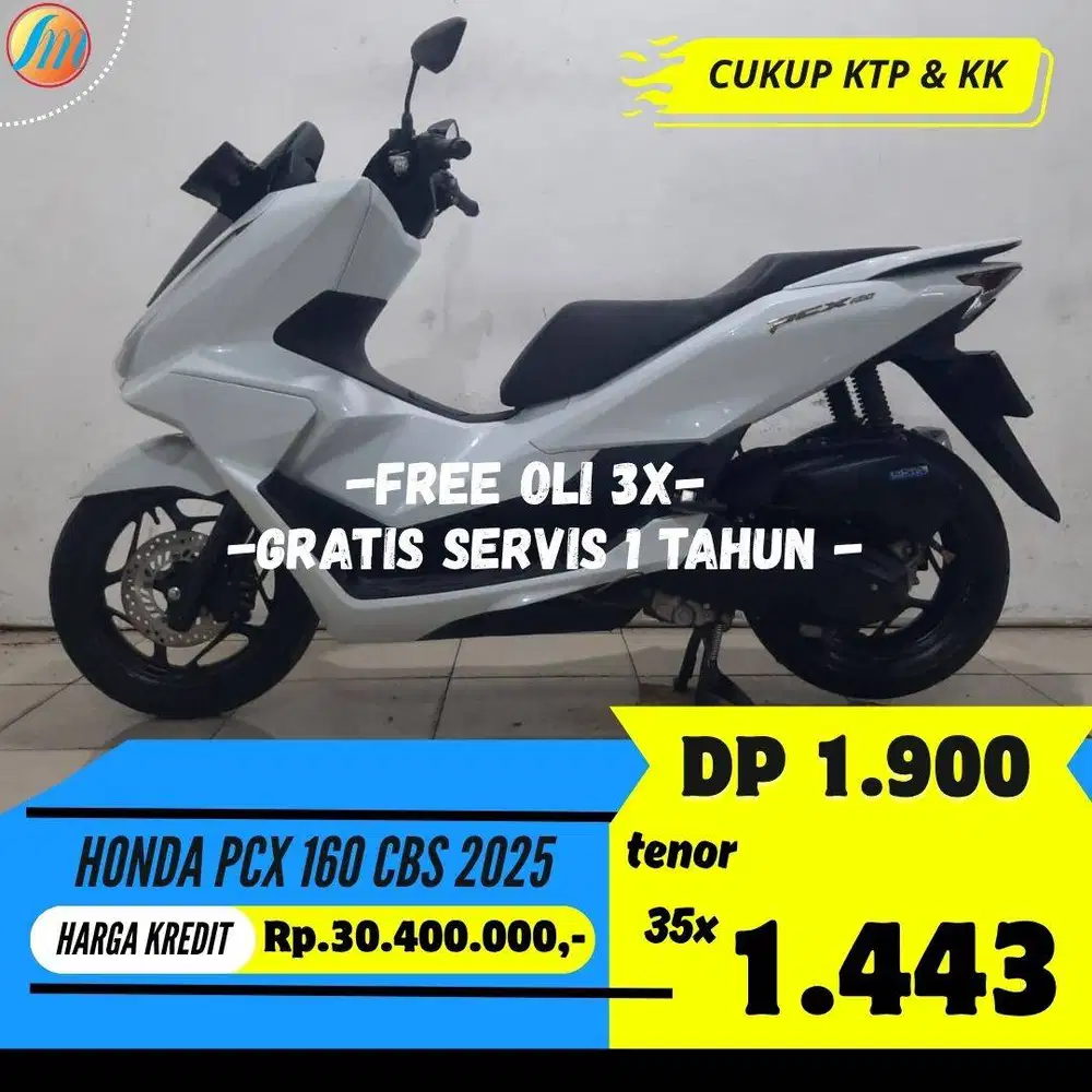 DP 1,9JUTA HONDA PCX 160 CBS 2025 ANGSURAN TERJANGKAU BERGARANSI