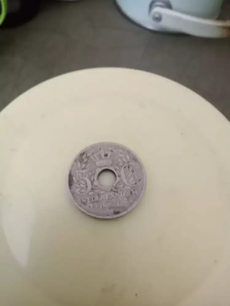 Murah Uang KOIN KUNO ANTIK 50 Cen Netherland Belanda th 1922