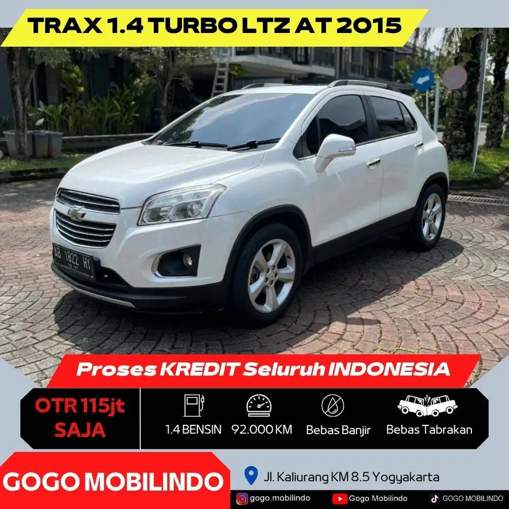 Chevrolet Trax Turbo LTZ Matic 2015 AB Tgn1 DP Minim Kredit Murah
